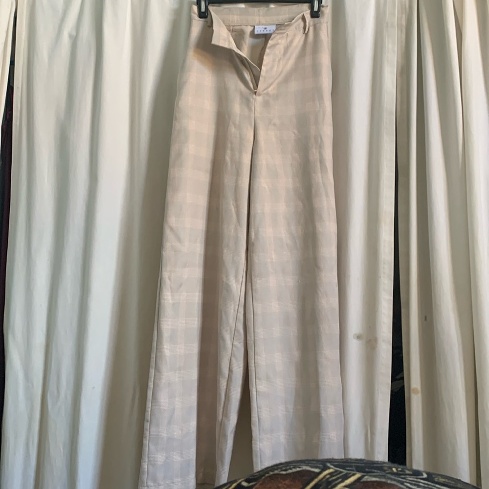 Daisy Street wide leg plaid trousers